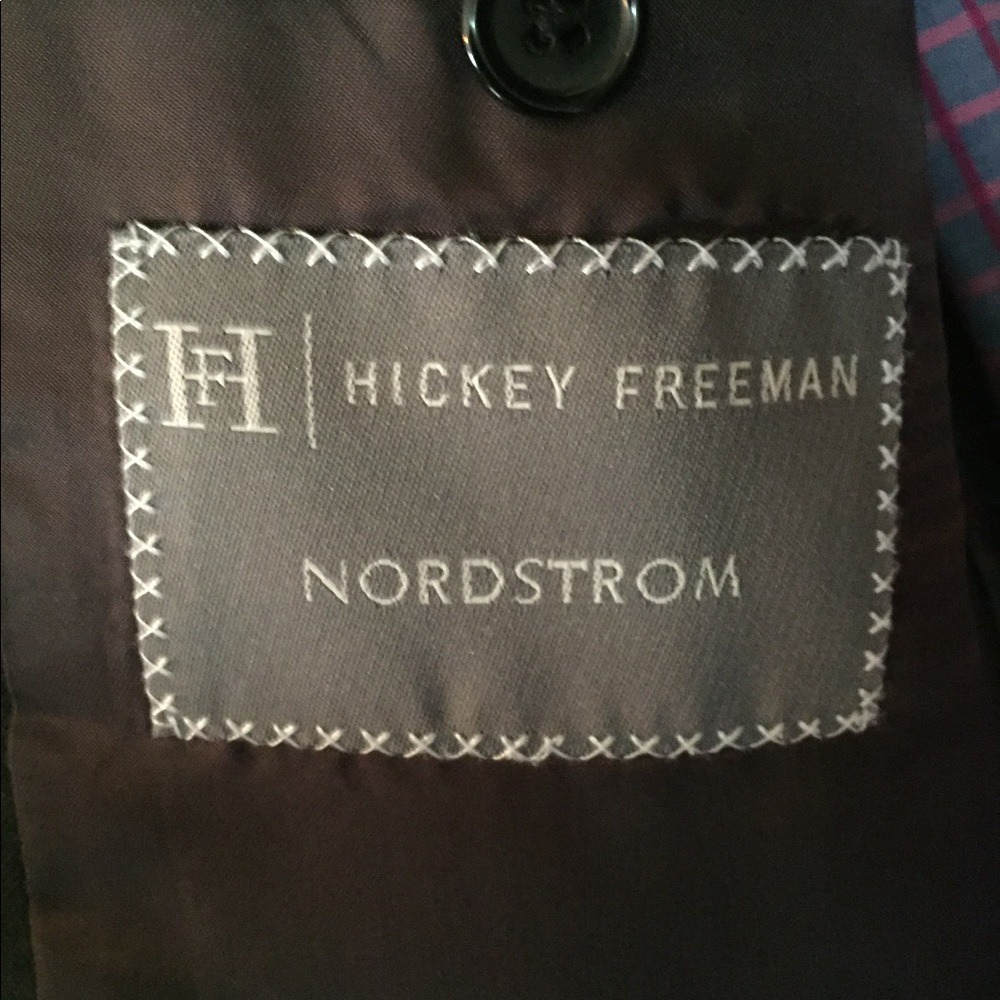 Hickey Freeman 46 R Blazer Grey Pinstripe Jacket - Picture 3 of 8
